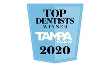 Image of Top Dentists Winner Tampa Magazine 2020.