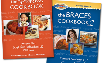 2 cookbooks about recipes for people with braces