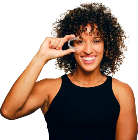 Patient wearing clear aligners Angel Aligner treatment in Tampa Bay Florida